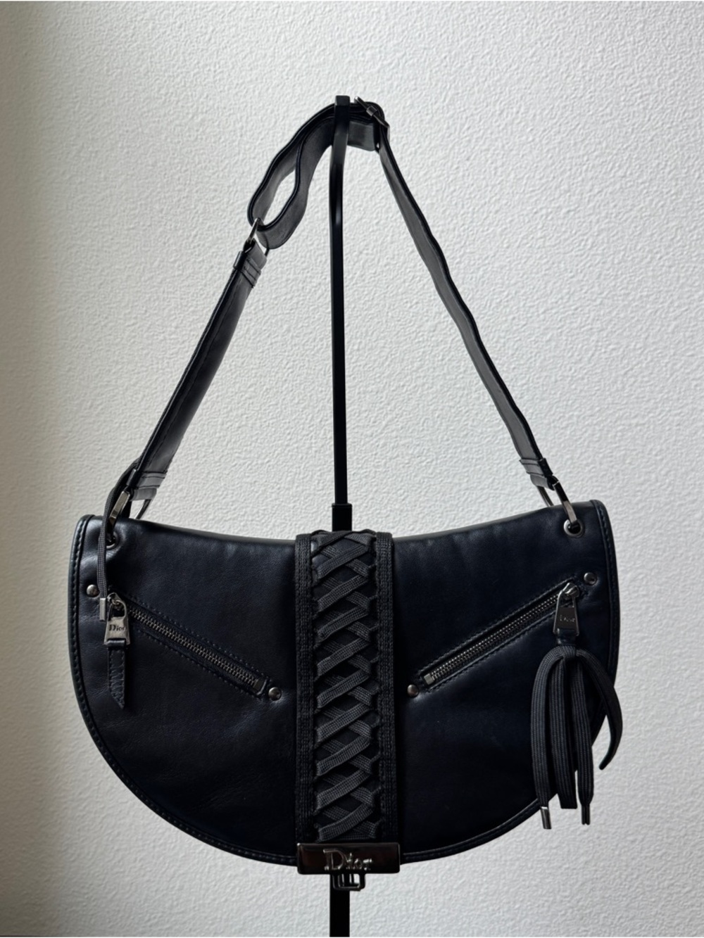 CHRISTIAN DIOR - Lambskin "Admit It" Bag in Black